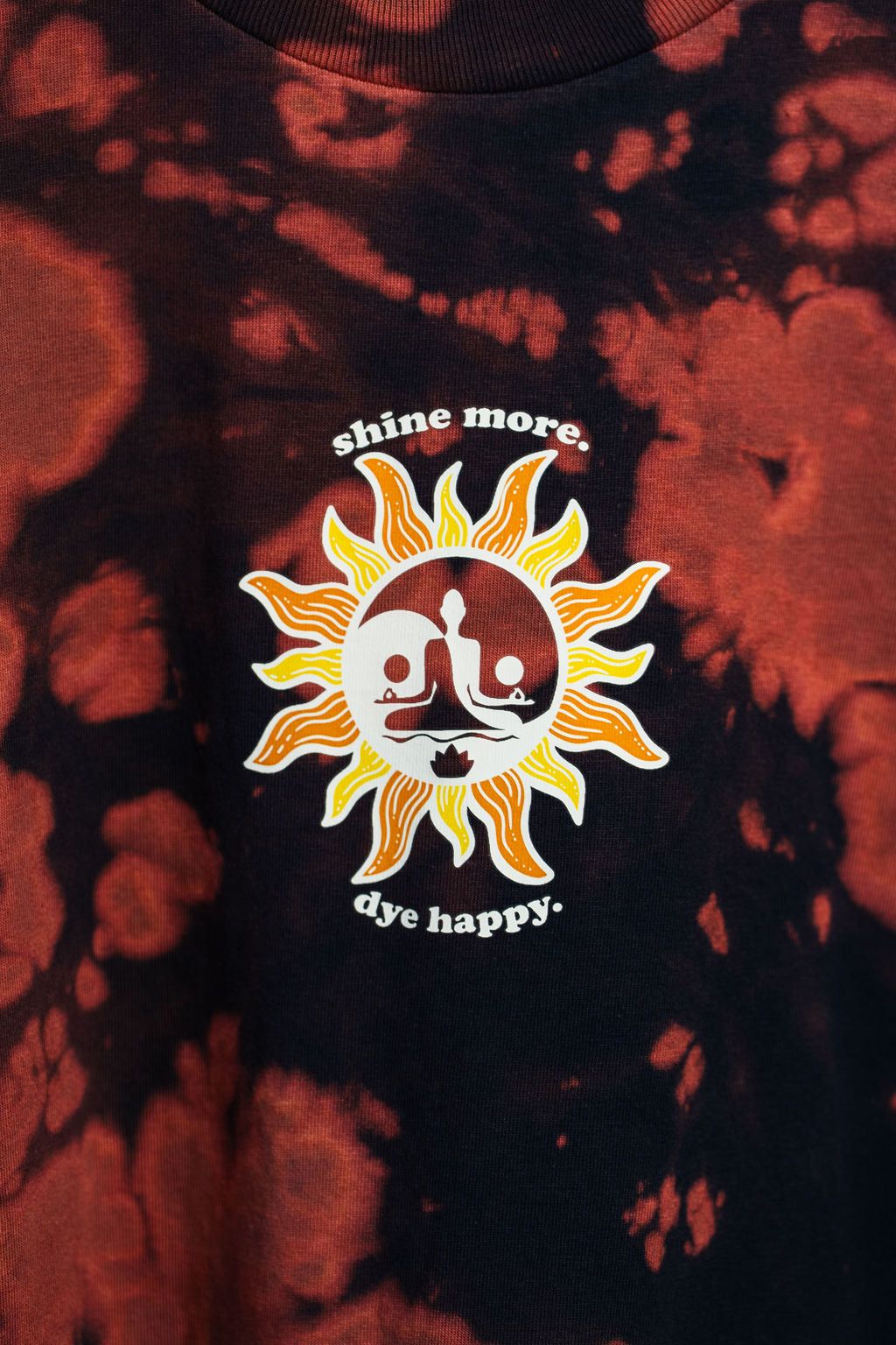Shine More, Dye Happy Navy Blue Bleach Dye Shirt