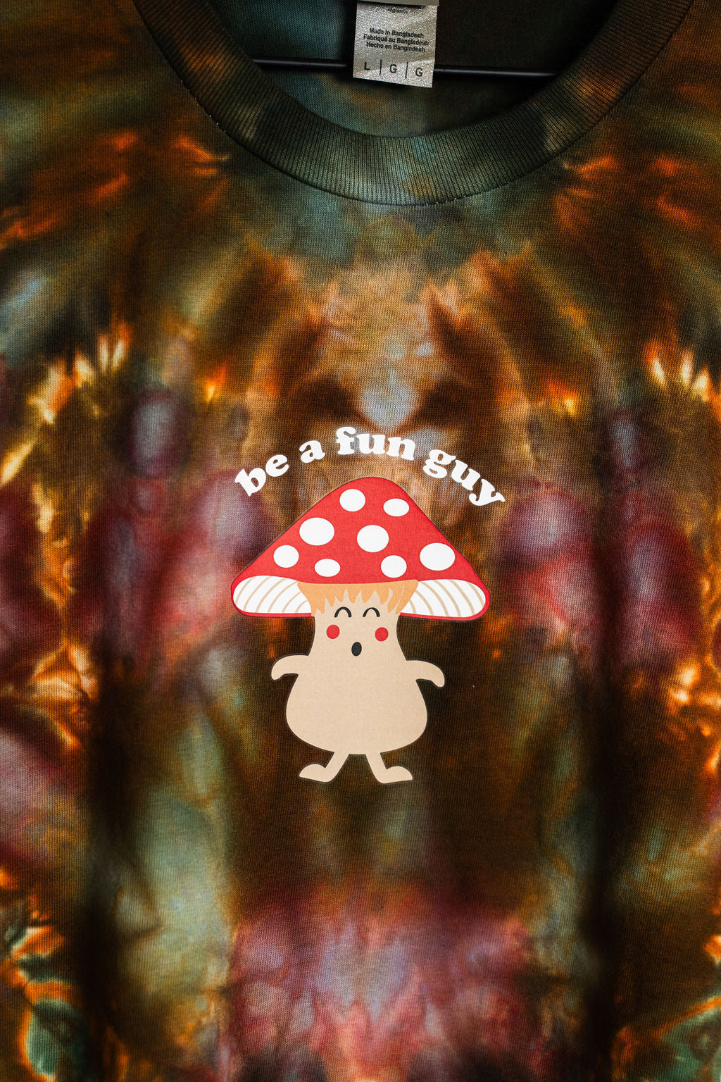 "Be A Fun Guy" Hippie Camo Tie Dye Shirt
