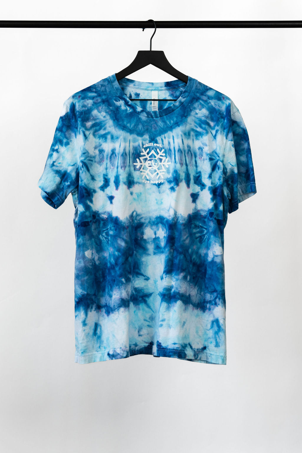 "Chill Out, Dye Happy" Alpine Blue Tie Dye Shirt