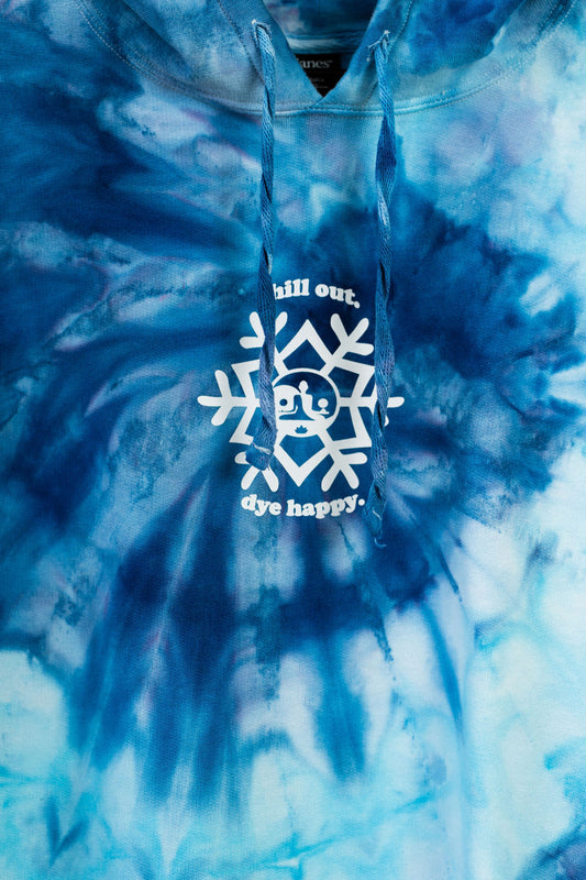 "Chill Out" Alpine Blue Tie Dye Sweatshirt