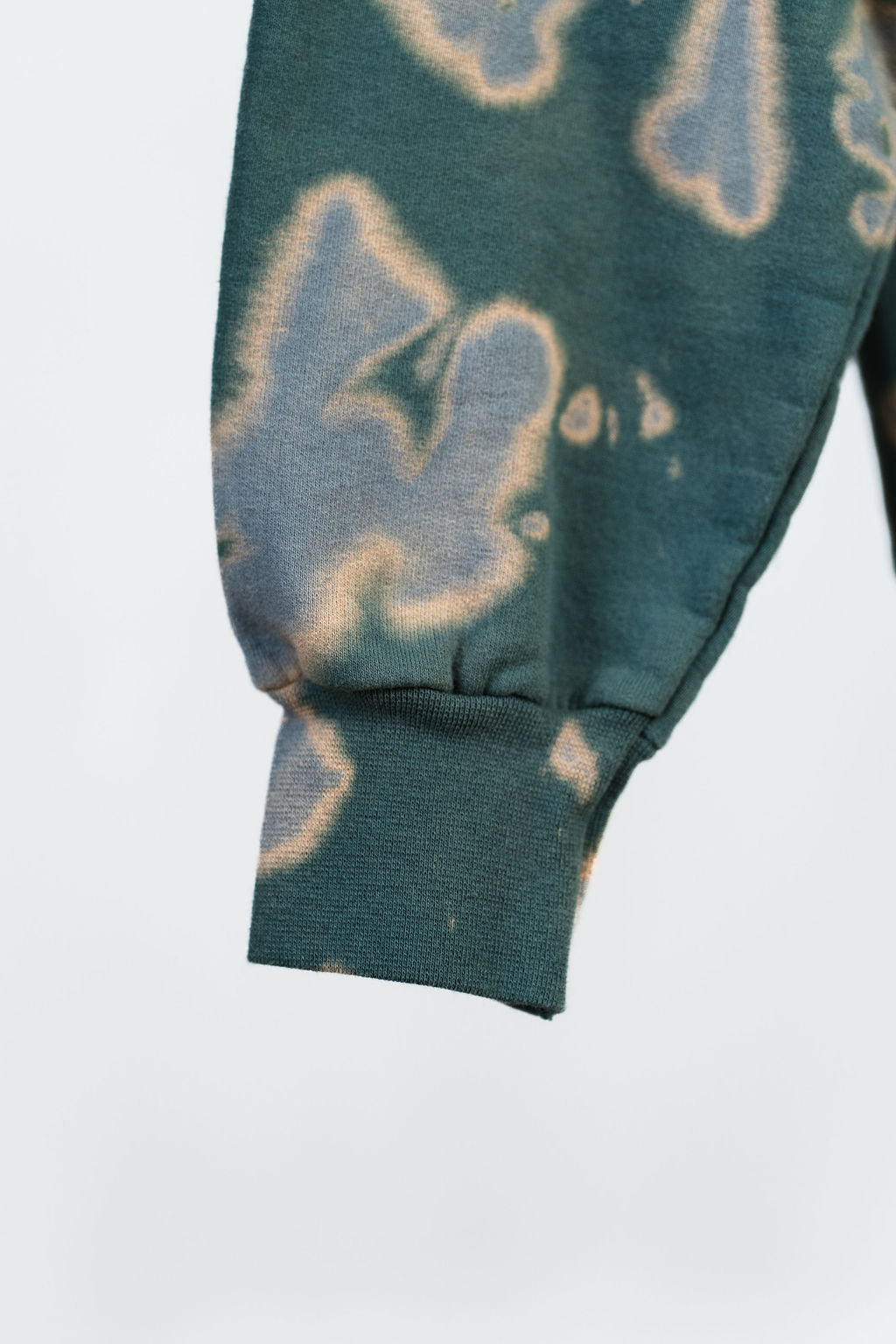 The Bloomin' Blue Green Bleach Dye Sweatshirt