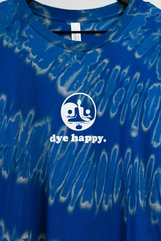 Blue Wave Bleach Dye Shirt