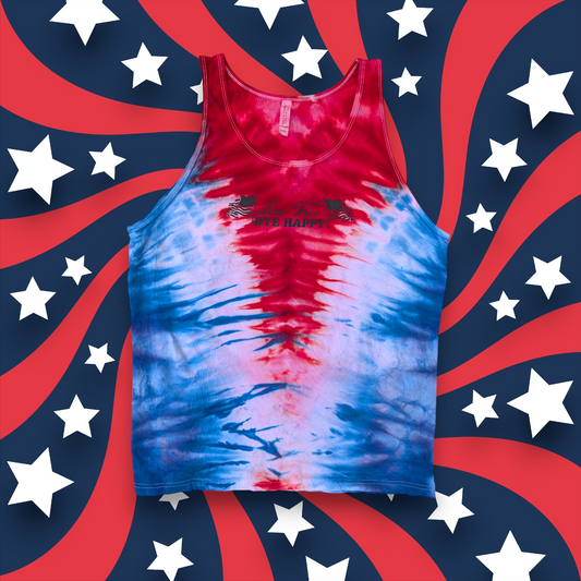 Live Free, Dye Happy: Red White and Blue Tie Dye