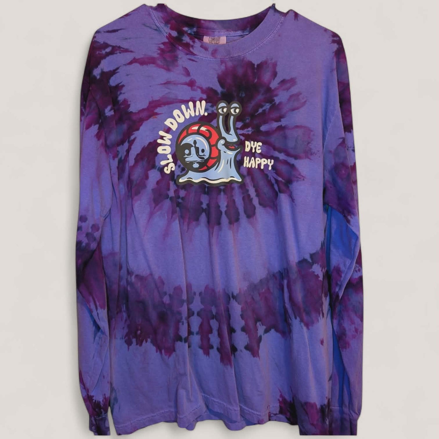 Slow Down, Dye Happy Purple Tie Dye Shirt