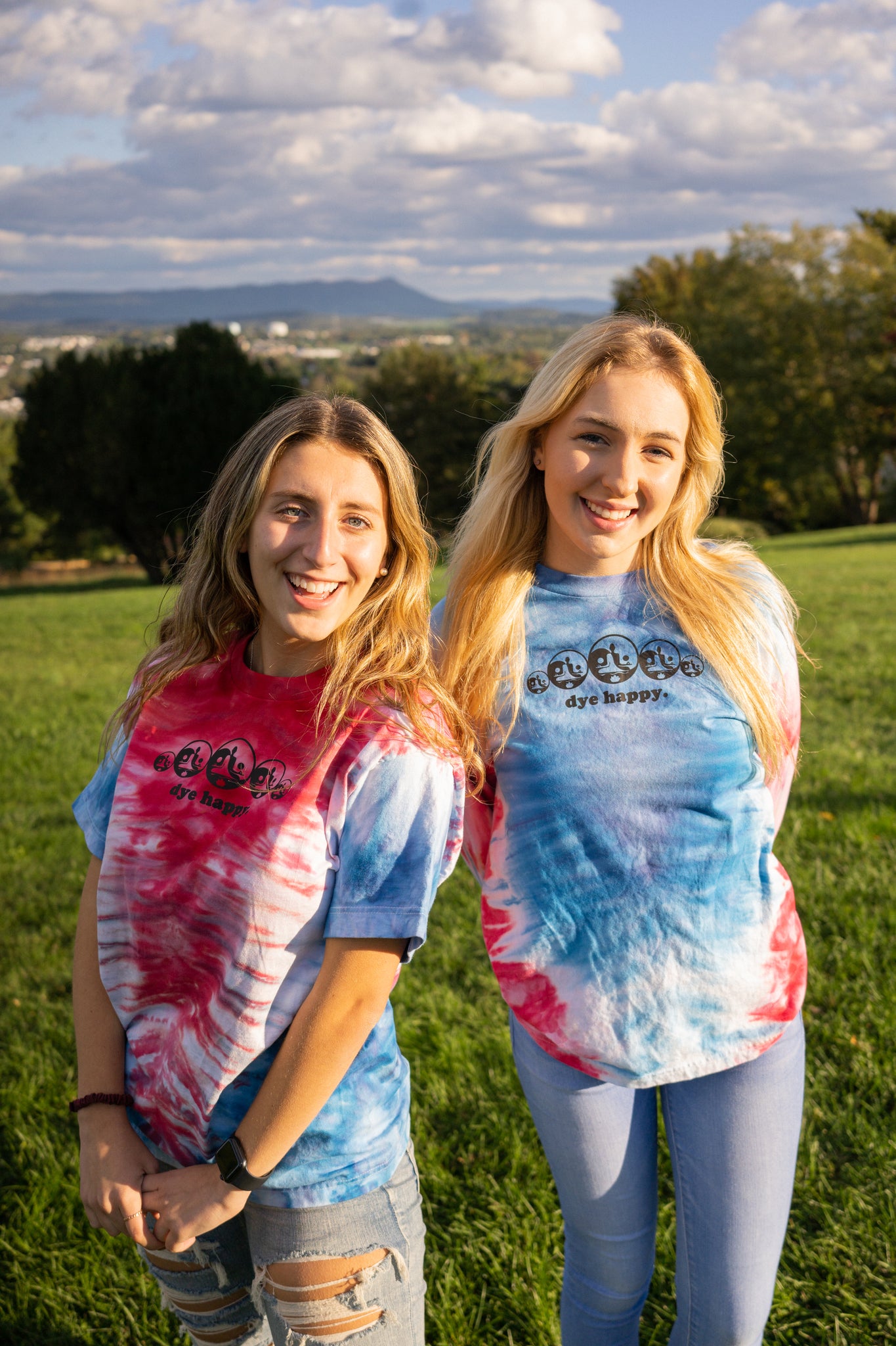 Red, White & Blue Wide Logo Tie Dye