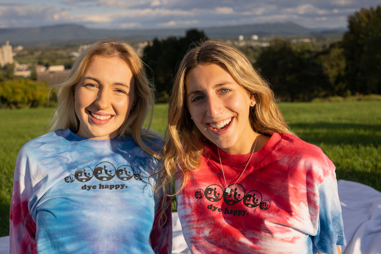 Red, White & Blue Wide Logo Tie Dye
