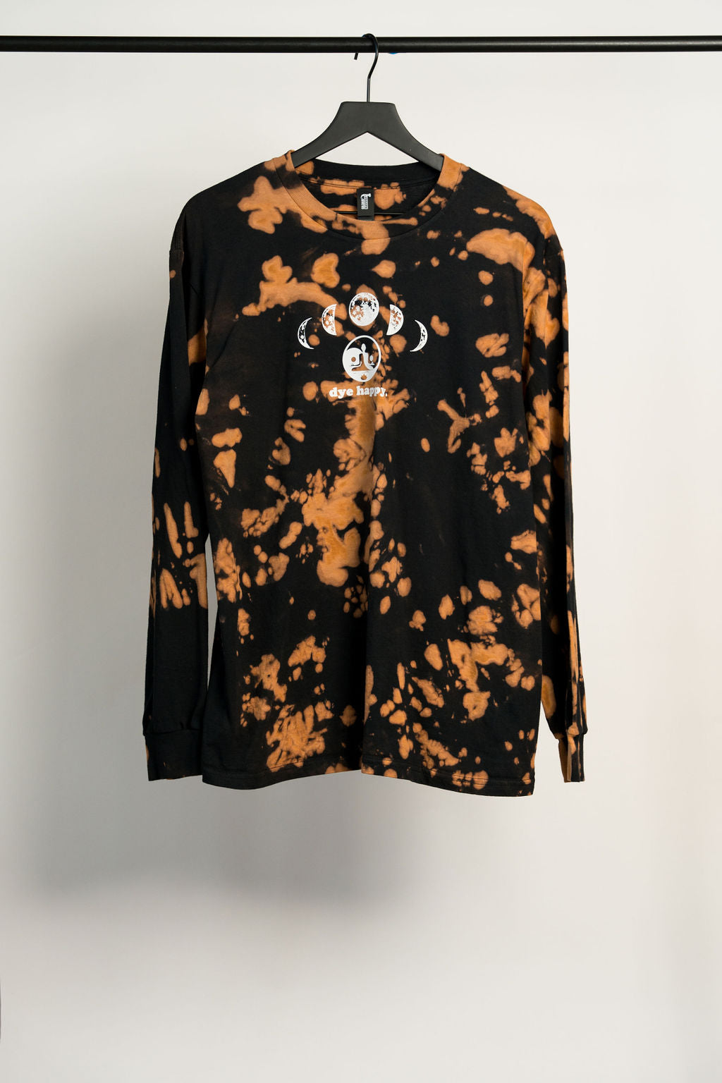 Moon Phases Bleach Dye Shirt