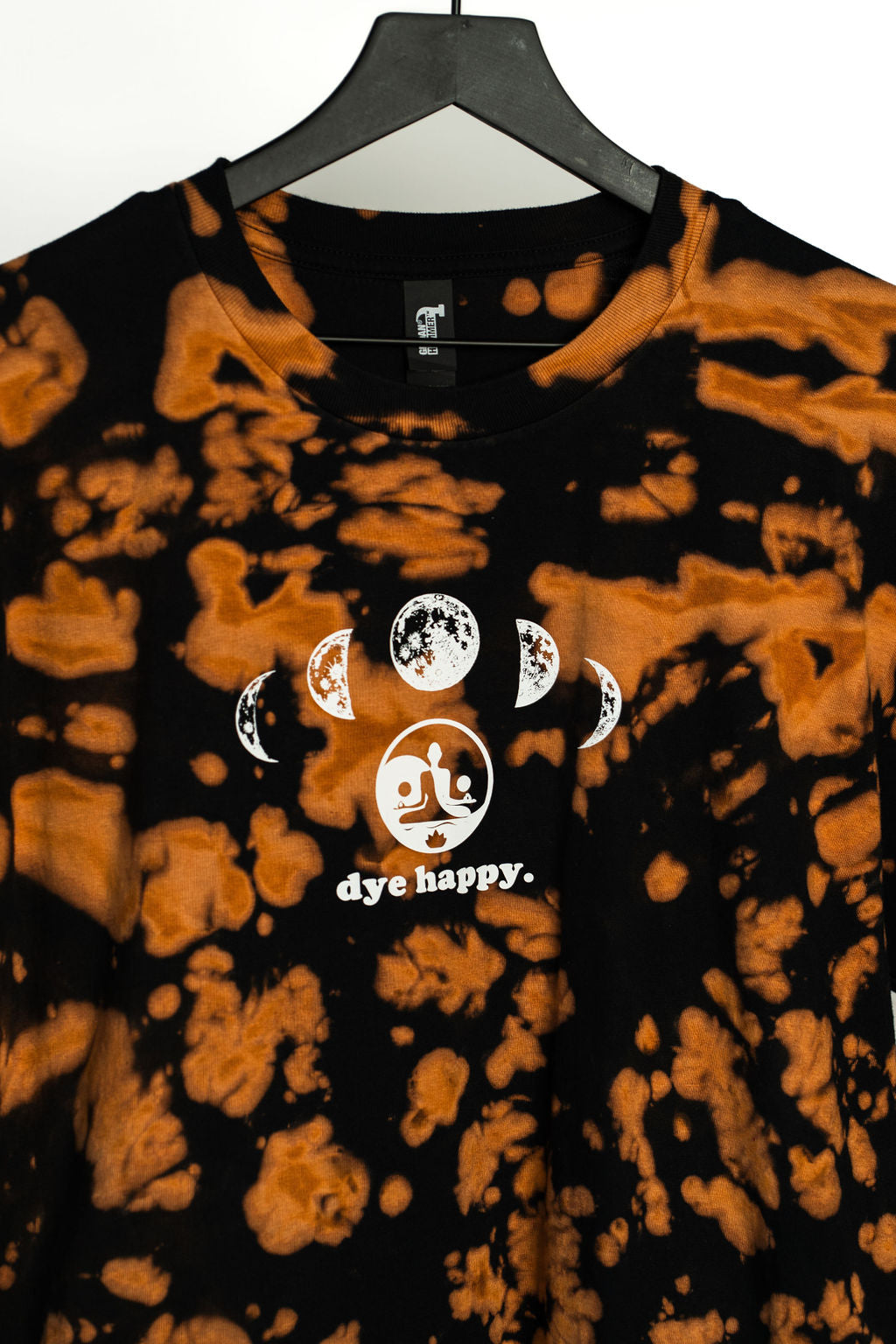 Moon Phases Bleach Dye Shirt