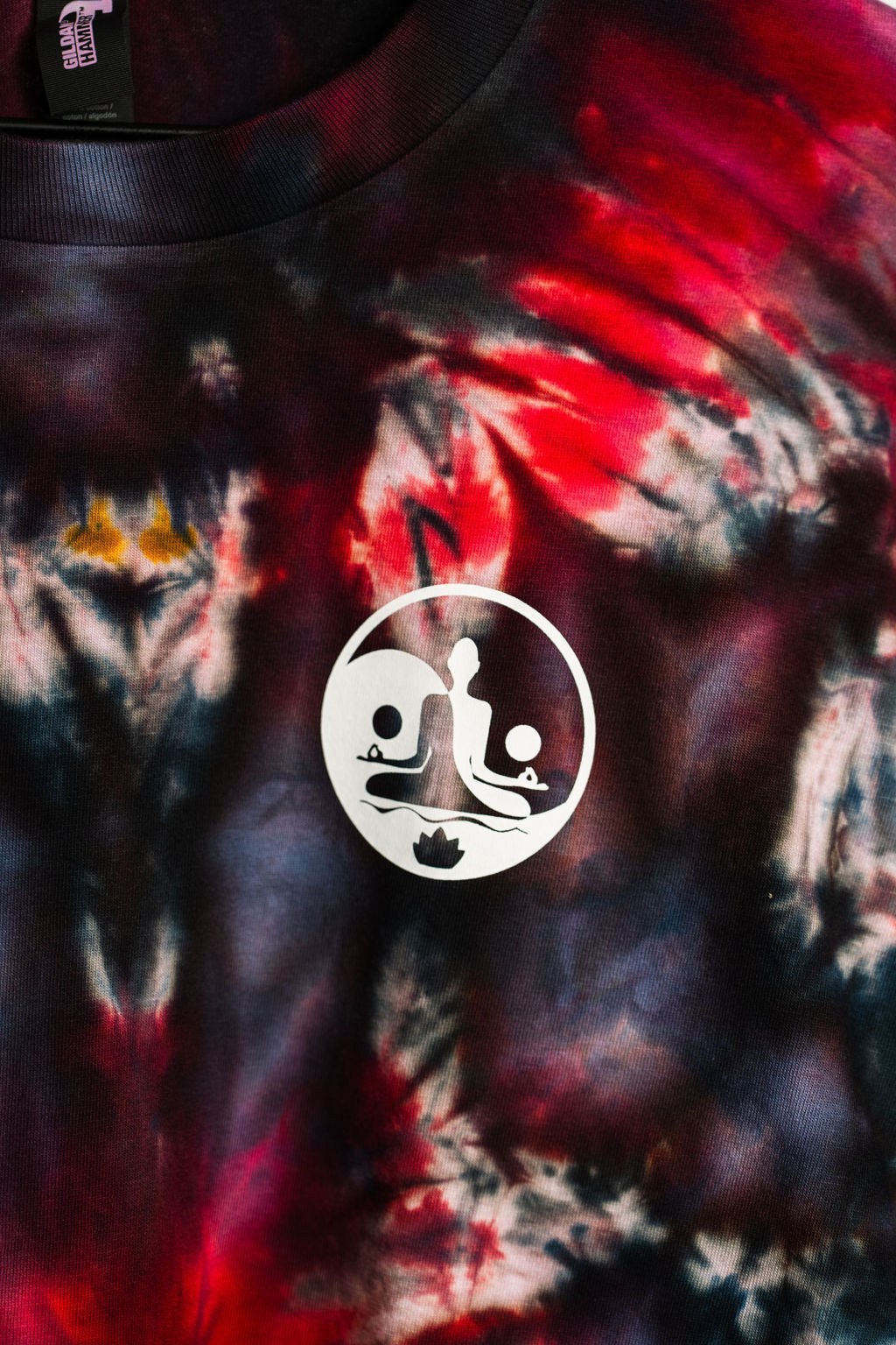 Red & Black "I Hope You Dye Happy" Tie Dye Shirt