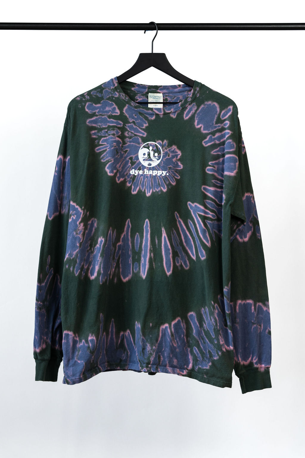 Purple & Green Spiral Tie Dye Shirt