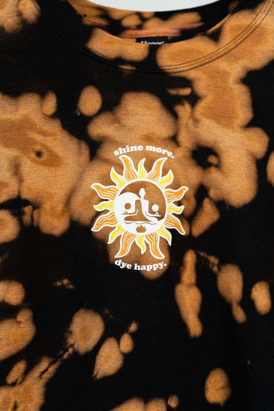 "Shine More" Bleach Dye Sweatshirt