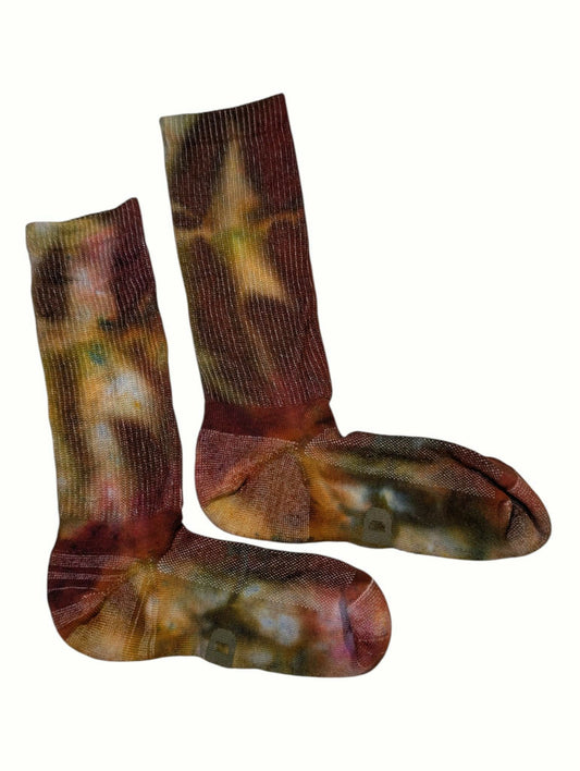 Terracotta Tortoiseshell Tie Dye Socks