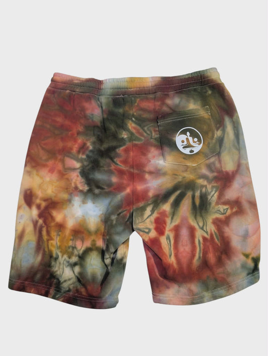 Terracotta Tortoiseshell Tie Dye Sweatshorts