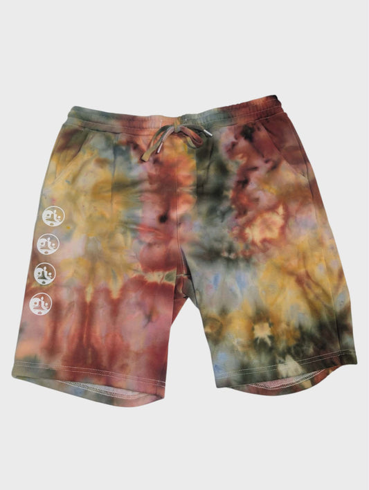 Terracotta Tortoiseshell Tie Dye Sweatshorts