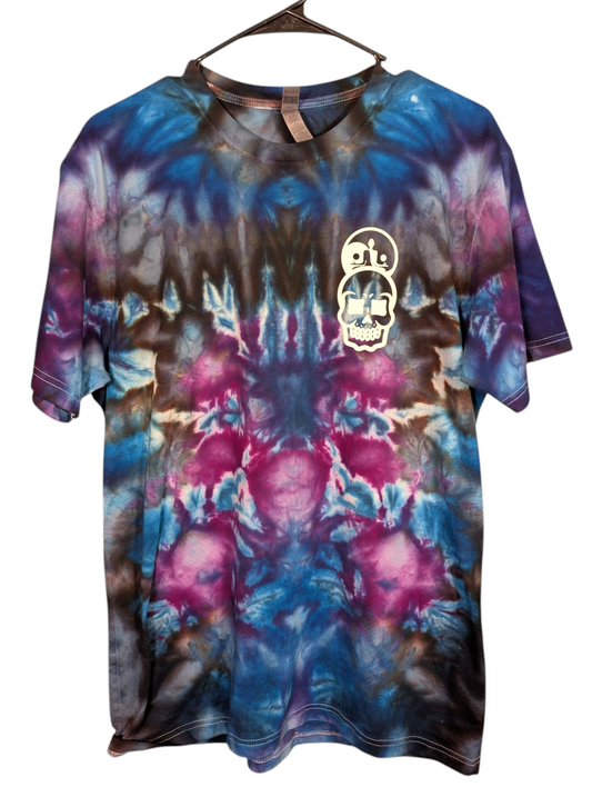 "I Hope You Dye Happy" Galaxy Blue Tie Dye Shirt
